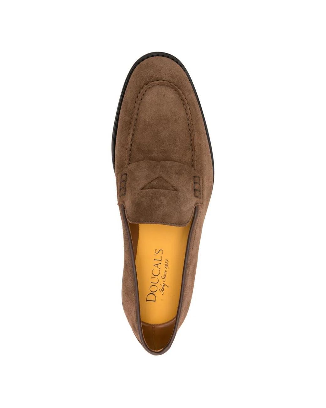 Doucal's Brown Panelled Suede Loafers for men