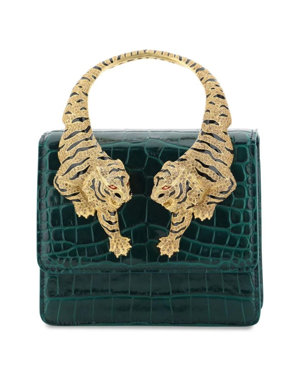 Roberto Cavalli Blue Medium Roar Top-Handle Bag