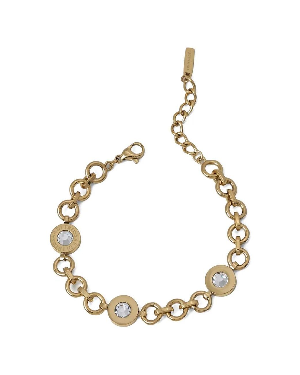 Trussardi Metallic Circle Link Armband