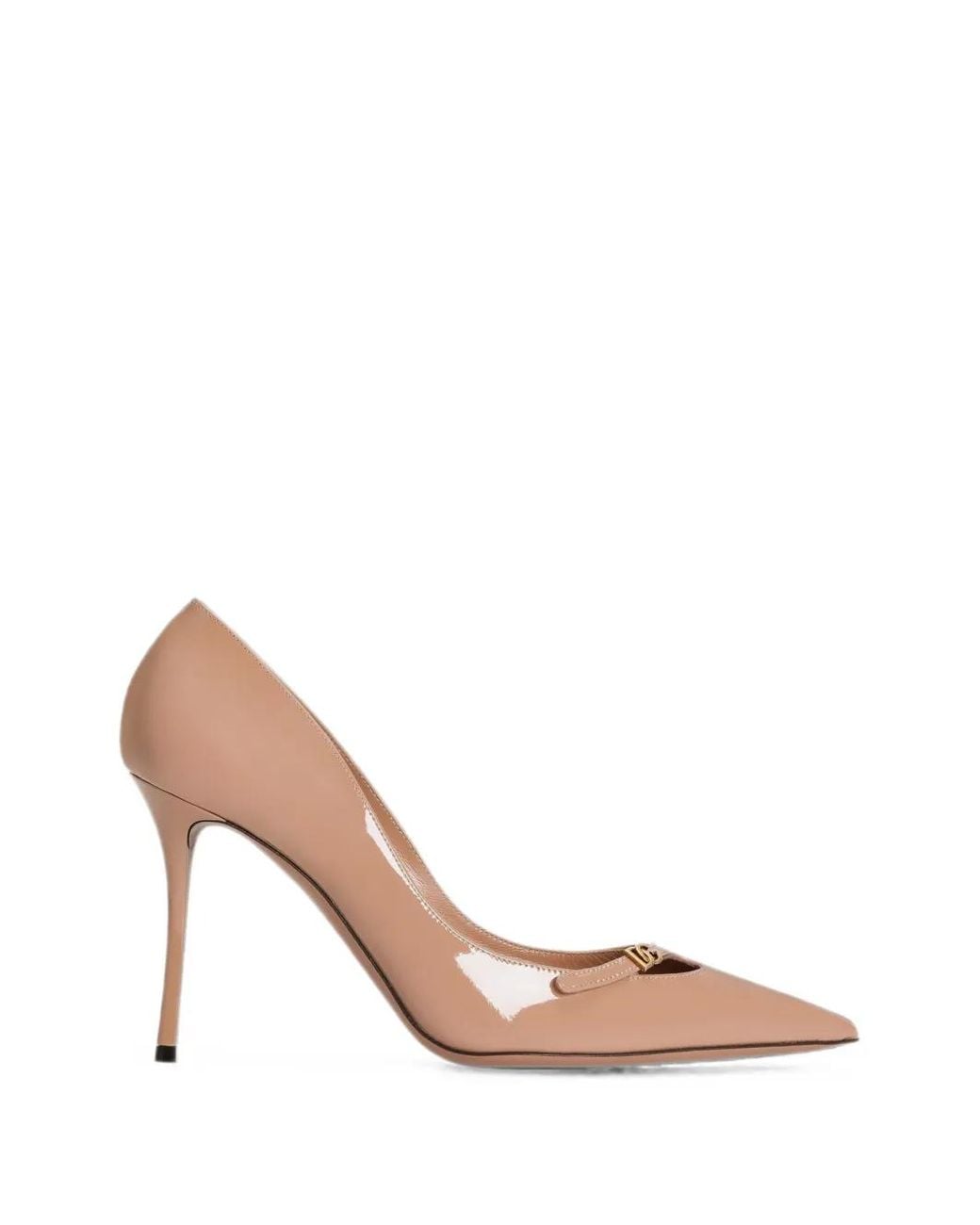 Dolce & Gabbana Pink Escarpins En Cuir À Fini Verni