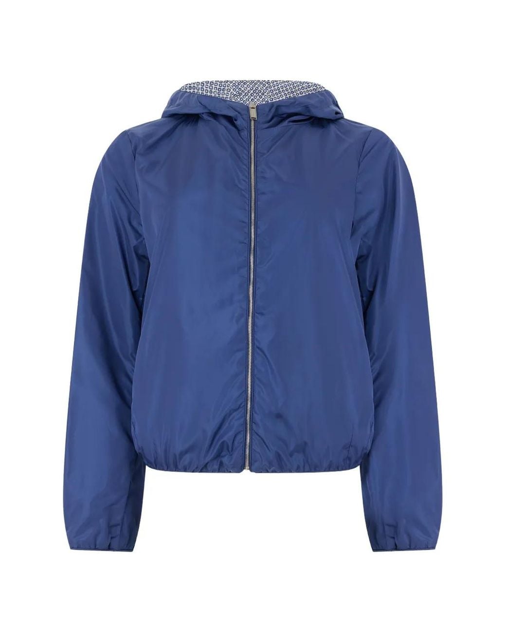 Moorer Blue Tess-Dor Hooded Zip-Up Jacket
