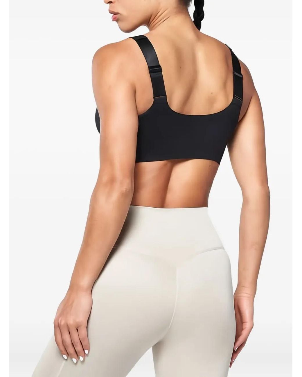 SQUATWOLF White Zip-Front Bra Top