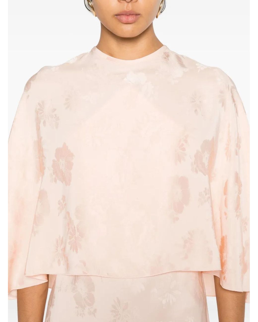 Forte_forte Pink Long Cape Dress