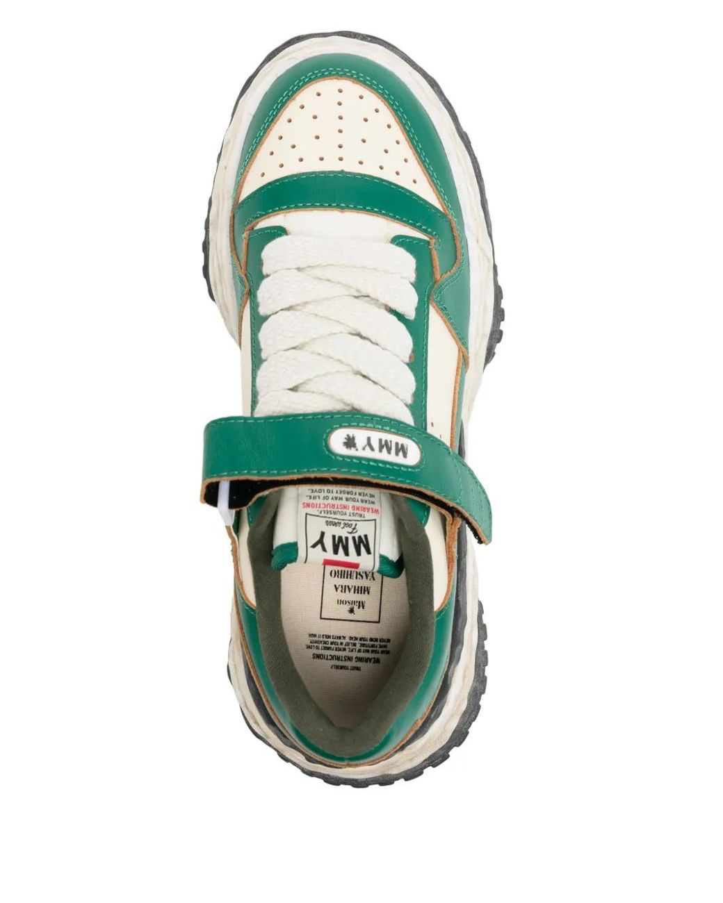 Maison Mihara Yasuhiro Green Keith Og Sole Vl Leather Low-Top Sneaker