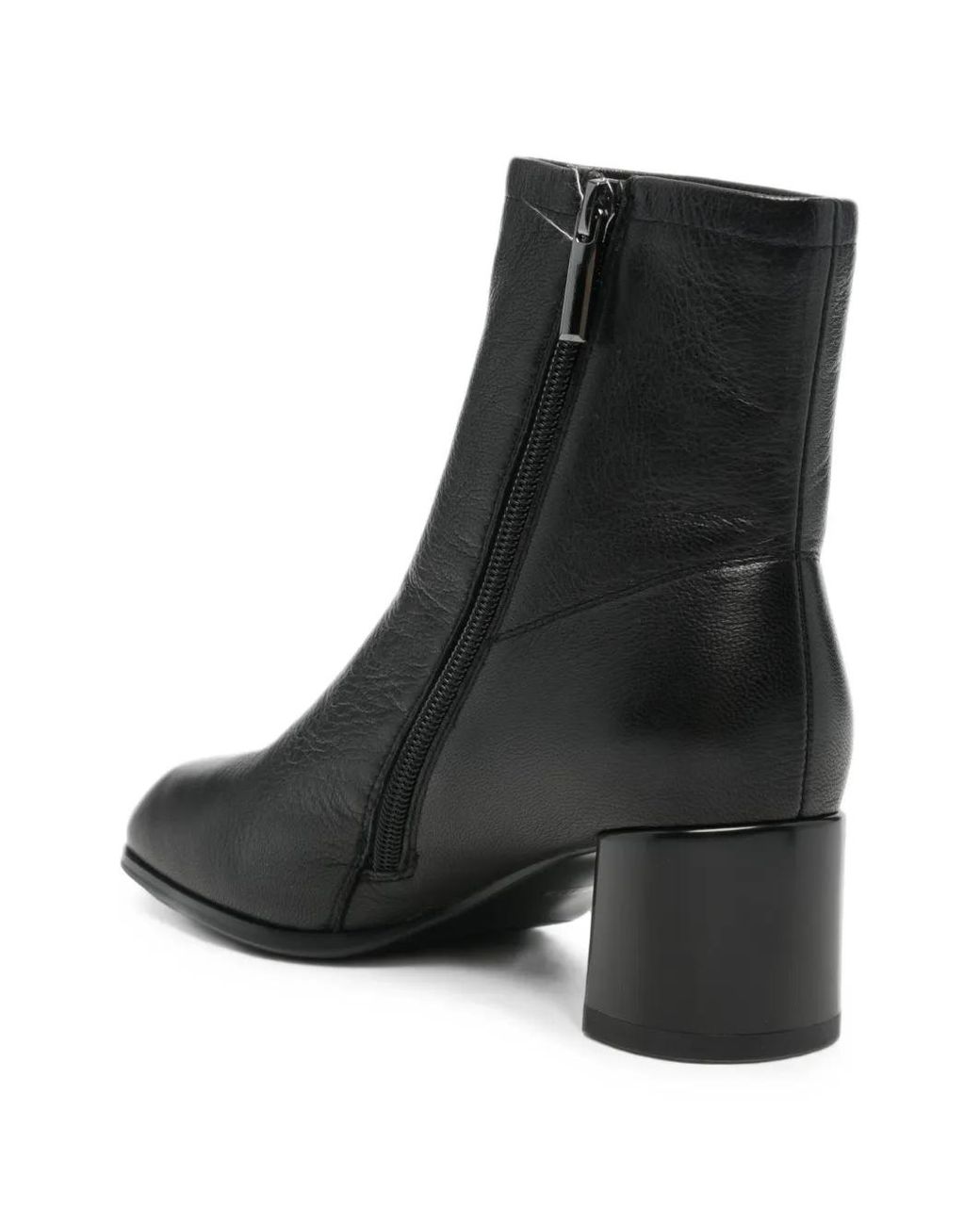 SERGIO MORETTI FIRENZE Black Square-Toe Ankle Boots