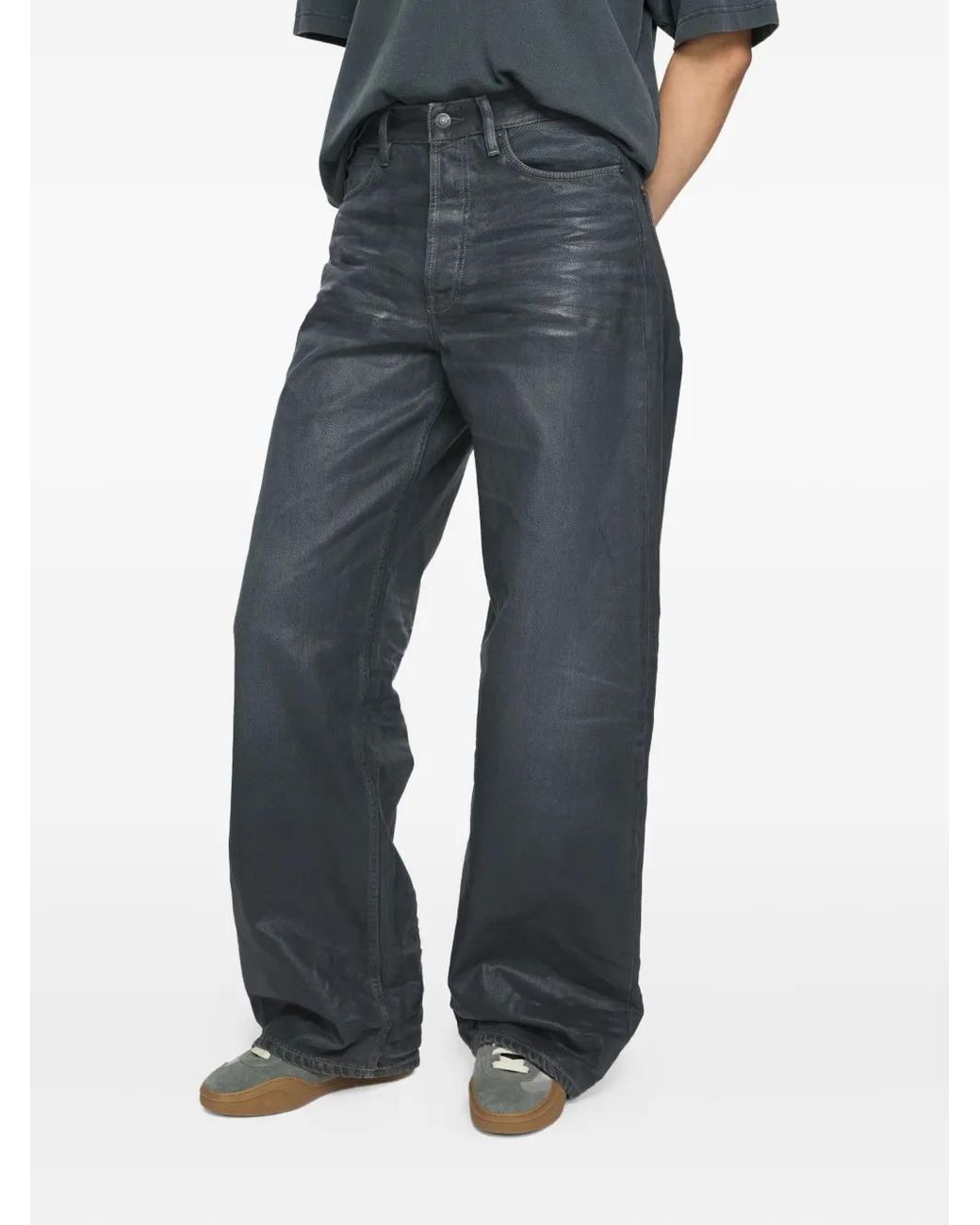 Acne Blue 1981 Logo-Patch Jeans for men