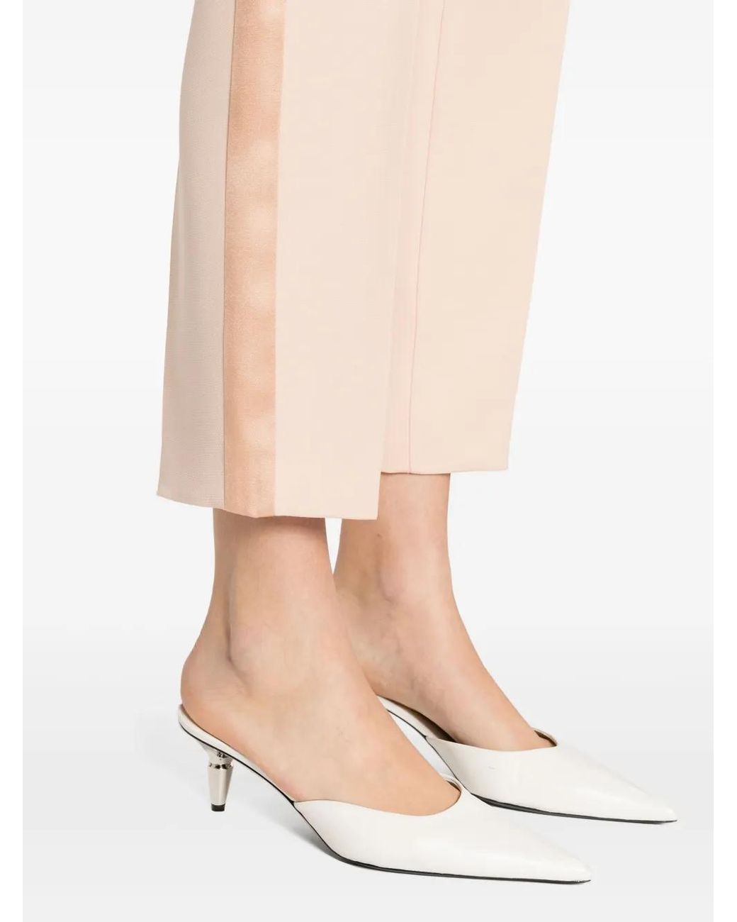 Fabiana Filippi Natural Wool And Silk Trousers