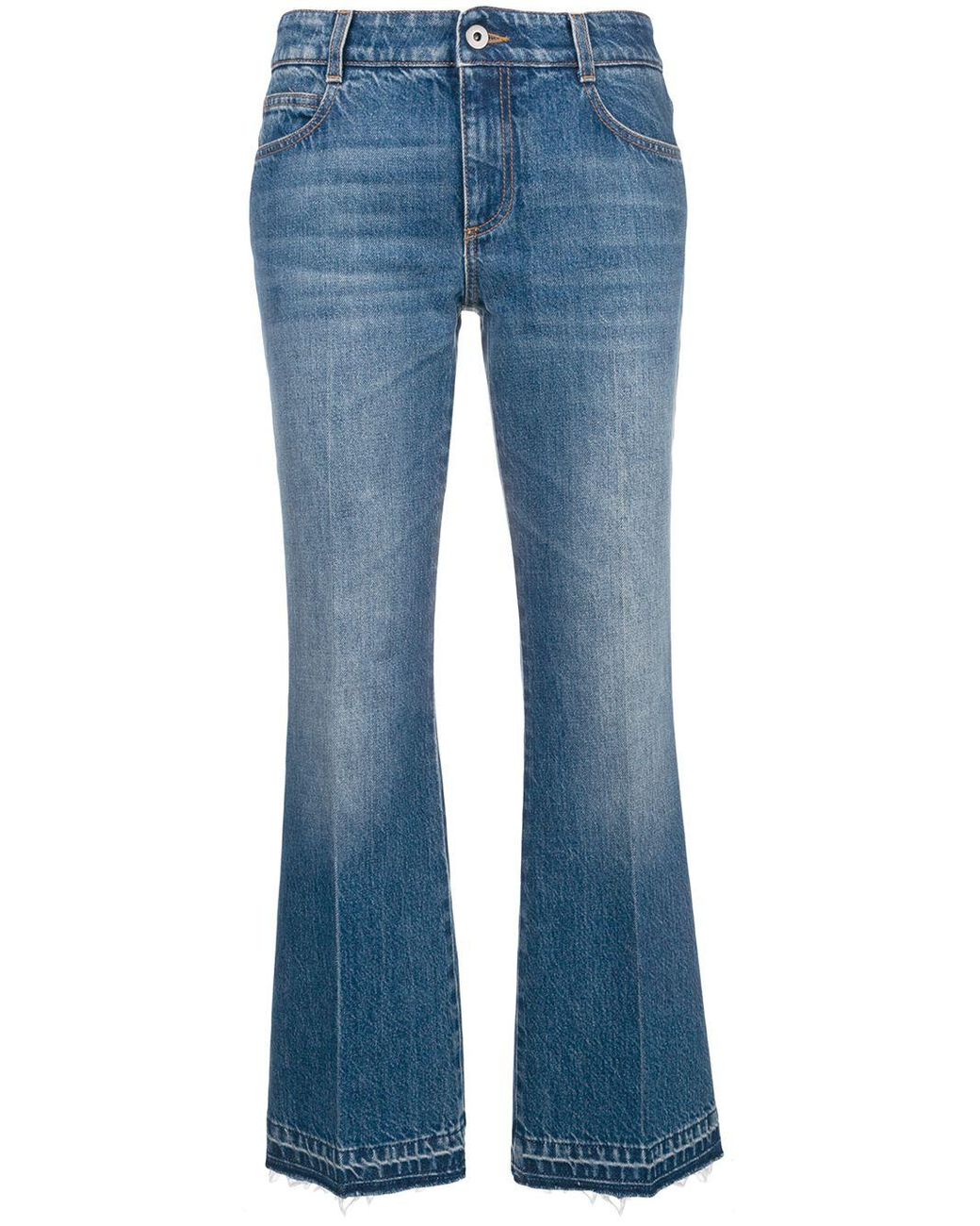 Stella McCartney Cropped Flared Jeans in White (Blue) - Save 35% - Lyst