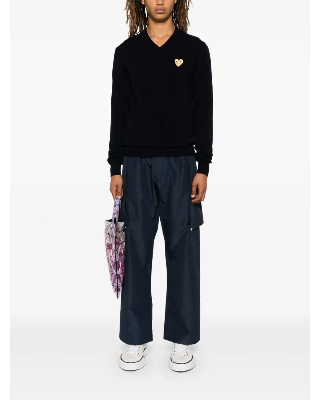 COMME DES GARÇONS PLAY Black Heart-Patch Sweater