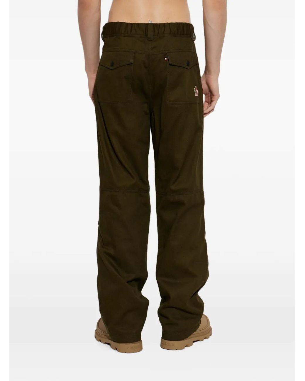 Moncler Green Panelled Trousers for men