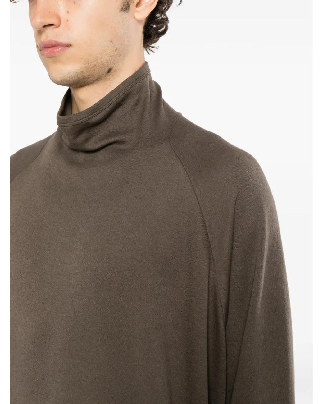 Jan Jan Van Essche Gray Turtle-Neck Tee for men