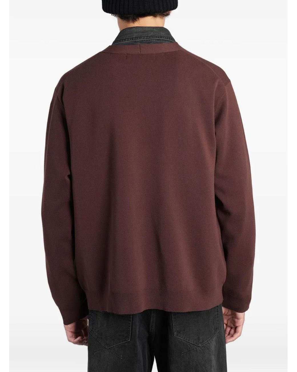 Maison Mihara Yasuhiro Brown Milan-Rib Cardigan for men