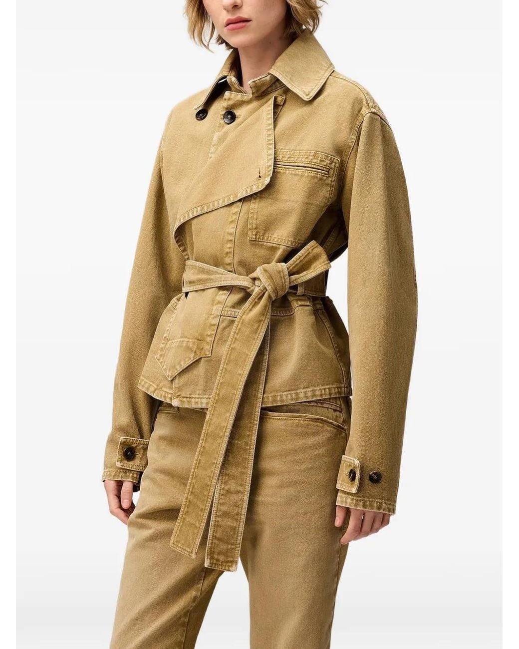 RETORI Natural Belted Denim Jacket