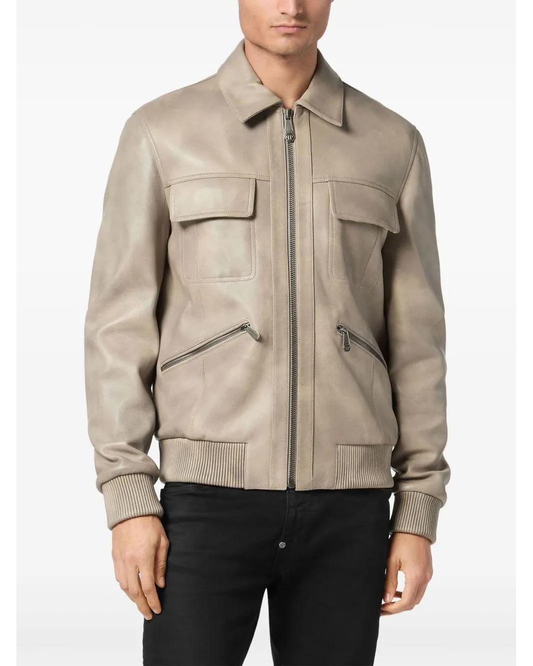 Philipp Plein Brown Coster Bomber Jacket for men