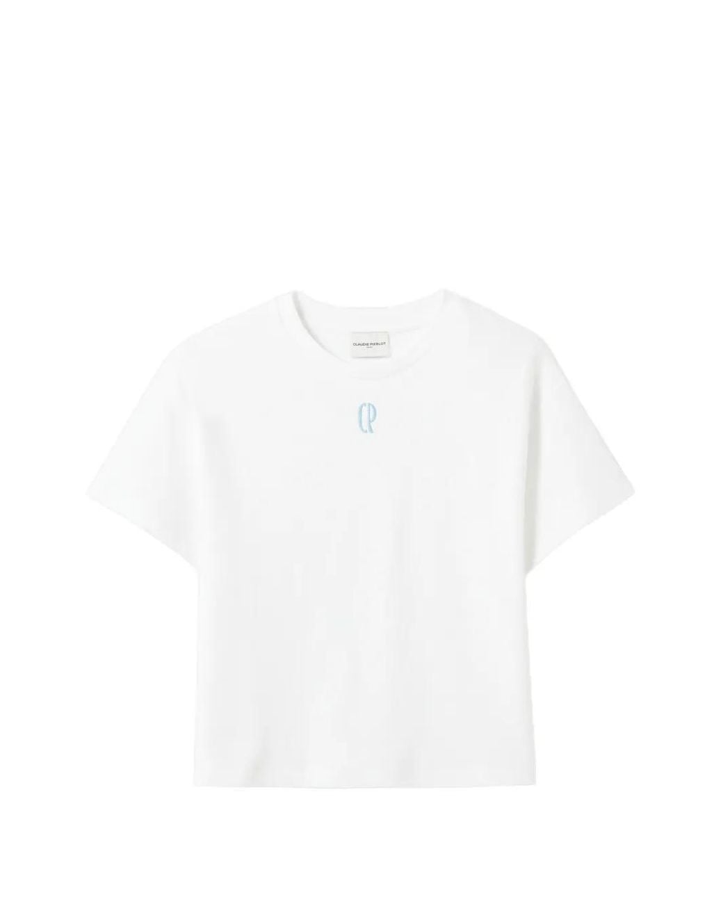 Claudie Pierlot White Embroidered Cotton T-Shirt