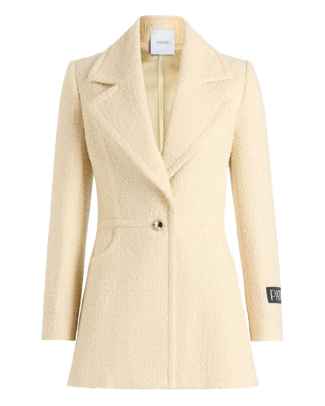 Patou Natural Single-Breasted Tweed Jacket
