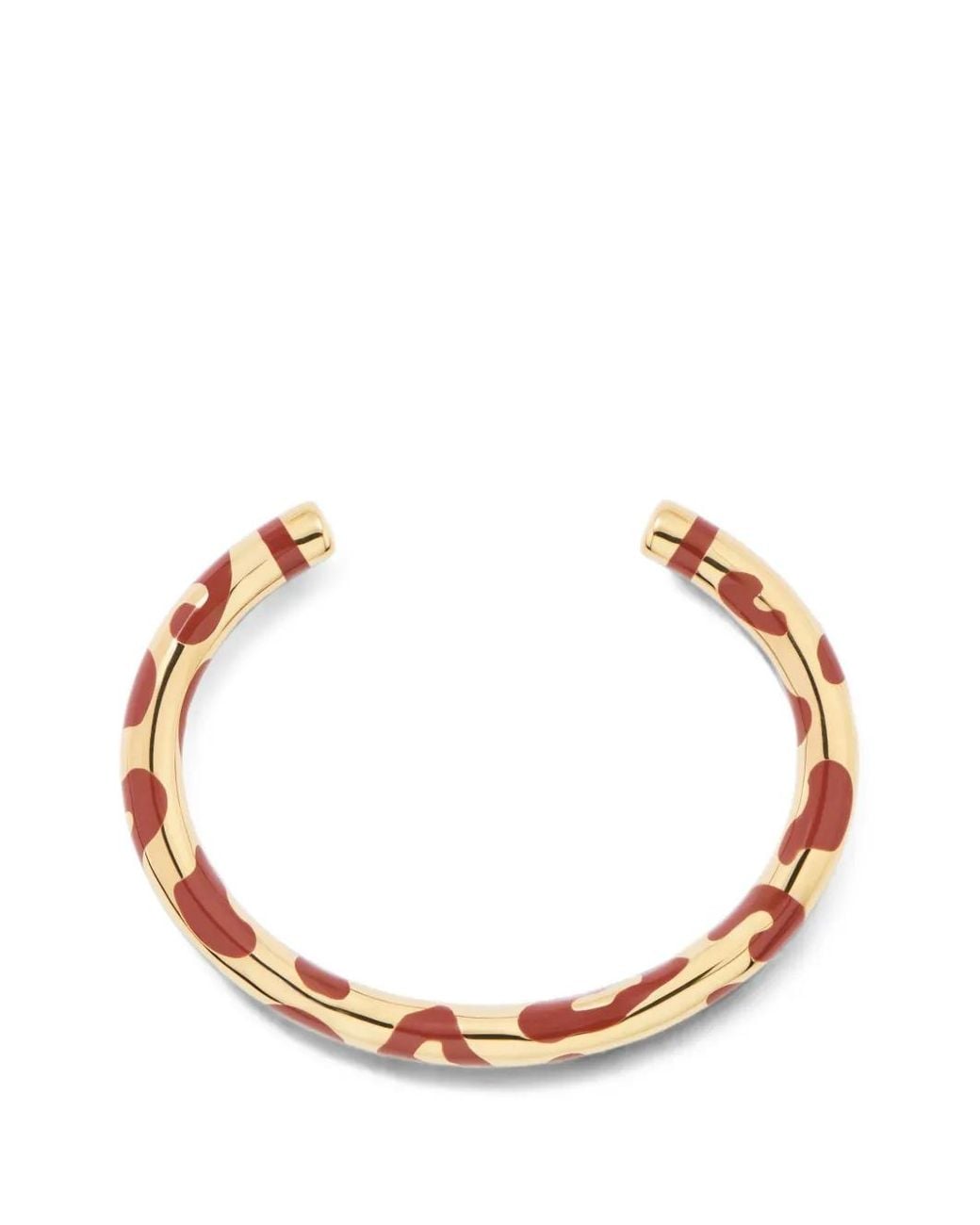 Aurelie Bidermann Natural Positano Leopard-Print Cuff Bracelet
