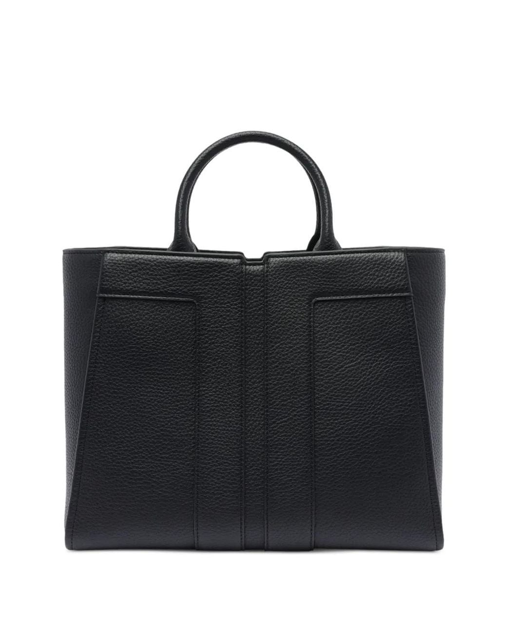 Elisabetta Franchi Black Top Handle Tote Bag