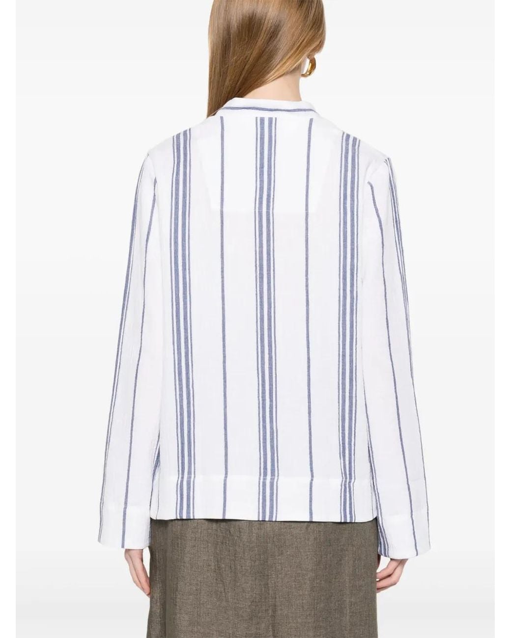 Matteau White Fisherman Popover Blouse