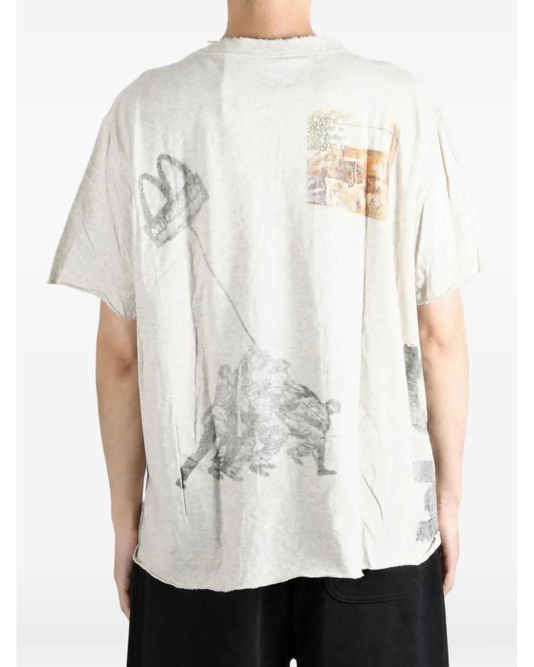 SAITOS White Fonster Raw-Cut T-Shirt