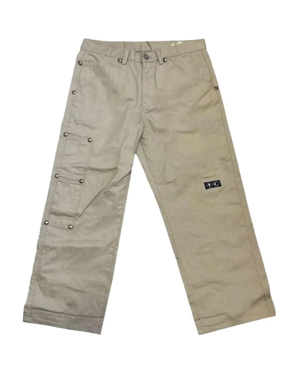 THUG CLUB Gray Straight-Leg Trousers for men