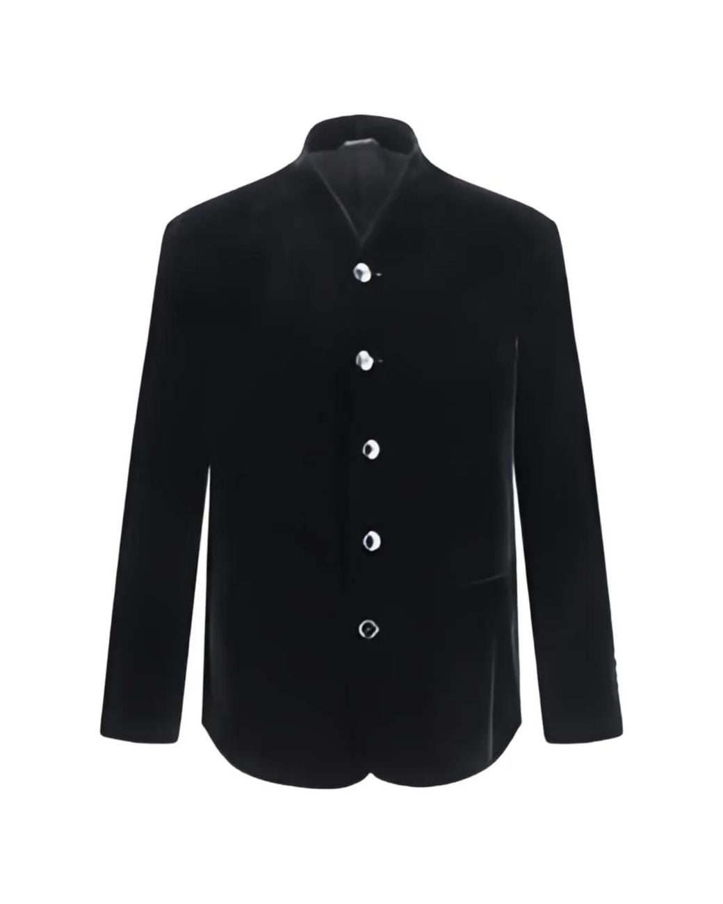 Giorgio Armani Blue One Shot Velvet Blazer for men