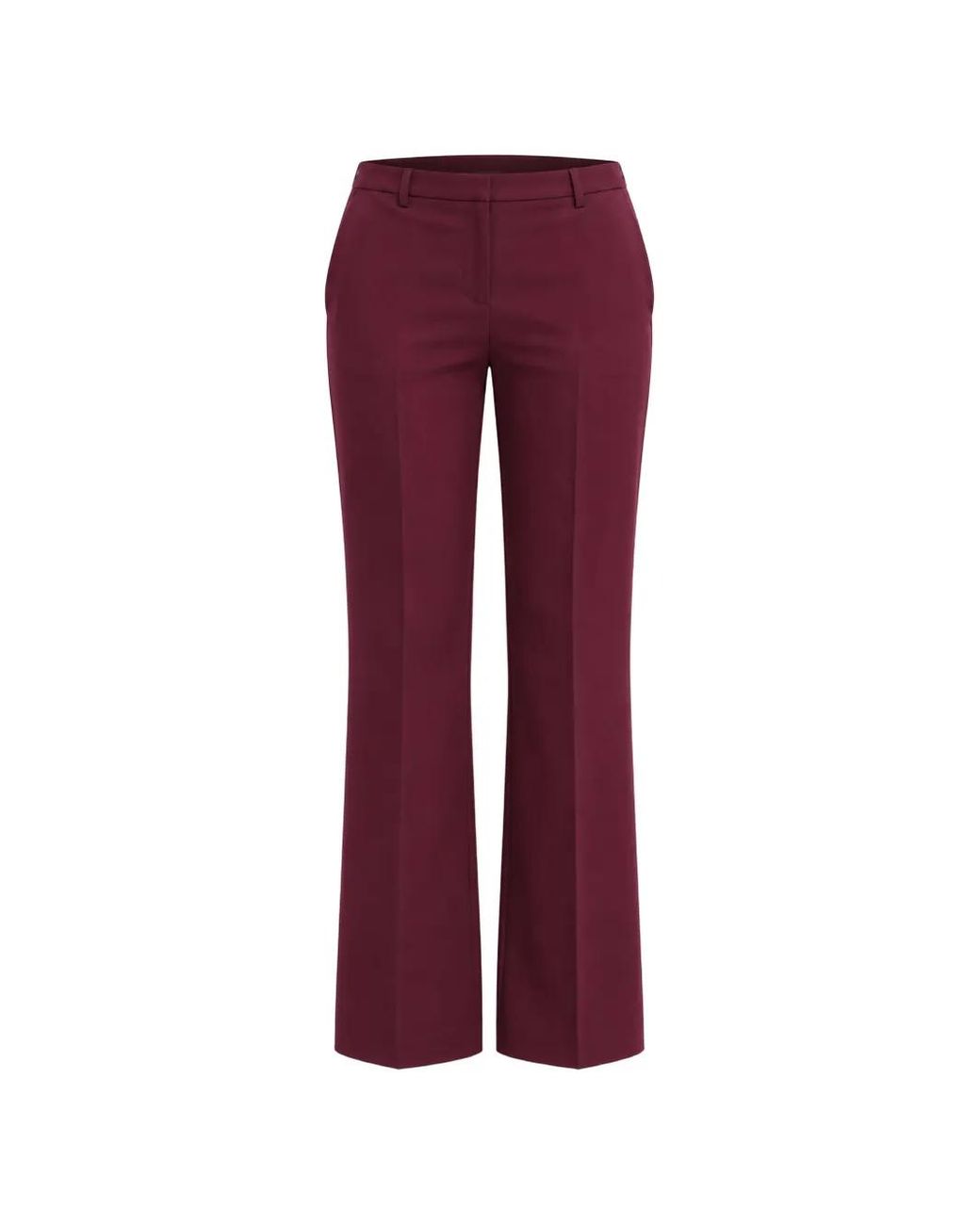 Kaos Purple Pressed-Crease Flared Trousers