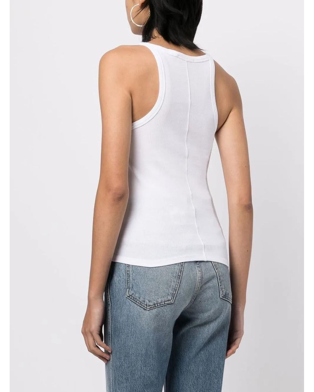 IRO White Logo-Print Tank Top