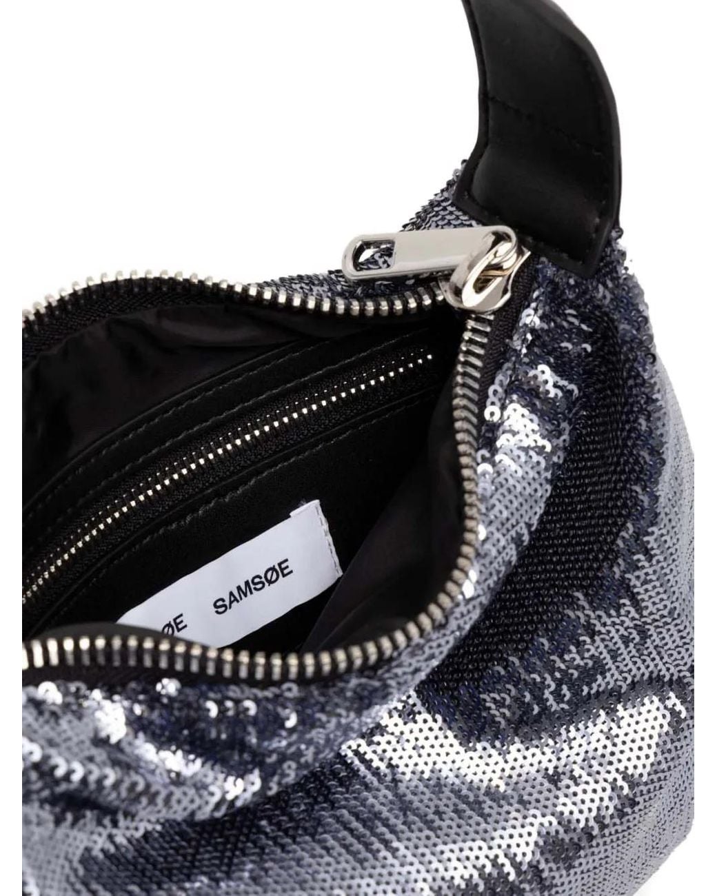 Samsøe & Samsøe Blue Sequin-Embellished Tote Bag