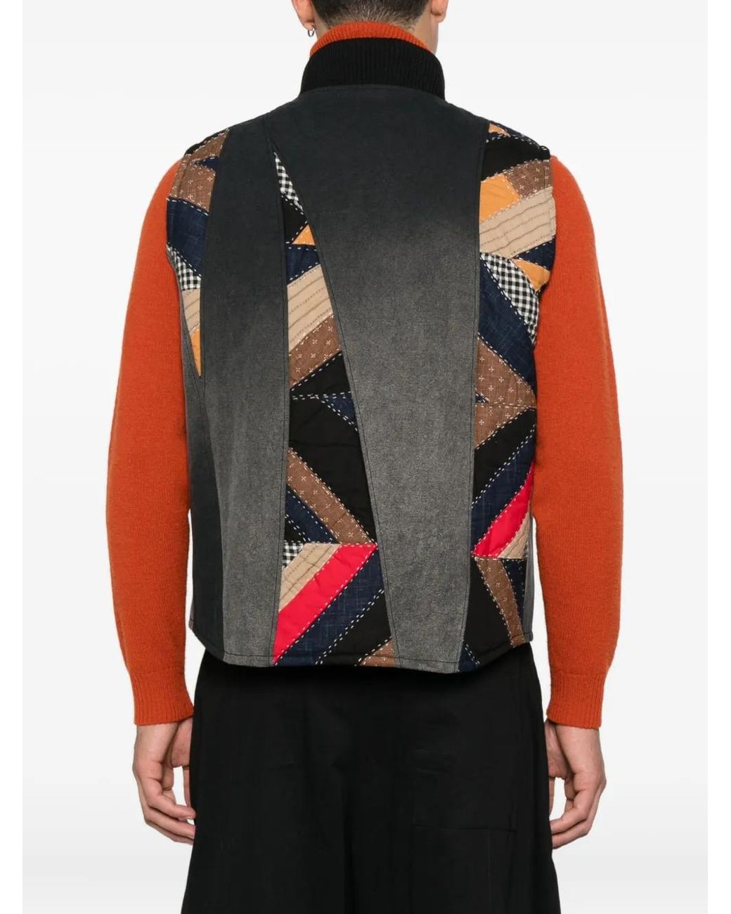 KHOKI Weste Im Patchwork-Look in Black für Herren