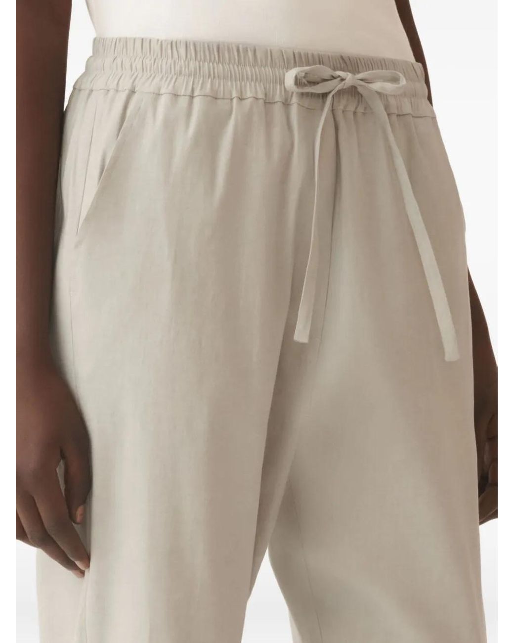 Fabiana Filippi Gray Drawstring Pocket Trousers