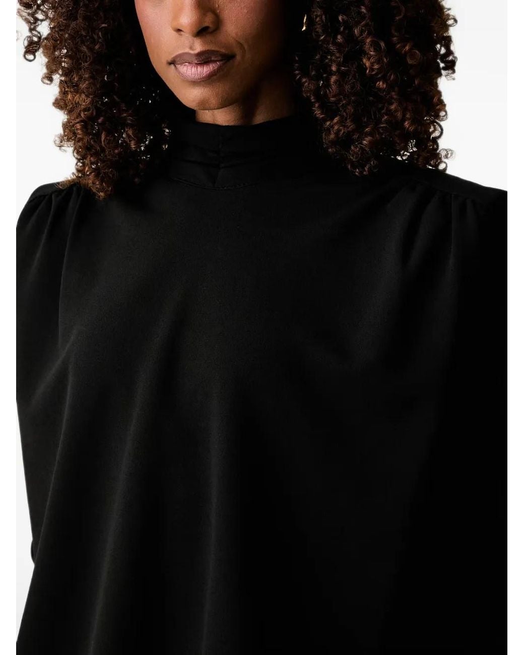 Fracomina Black Padded-Shoulder Dress