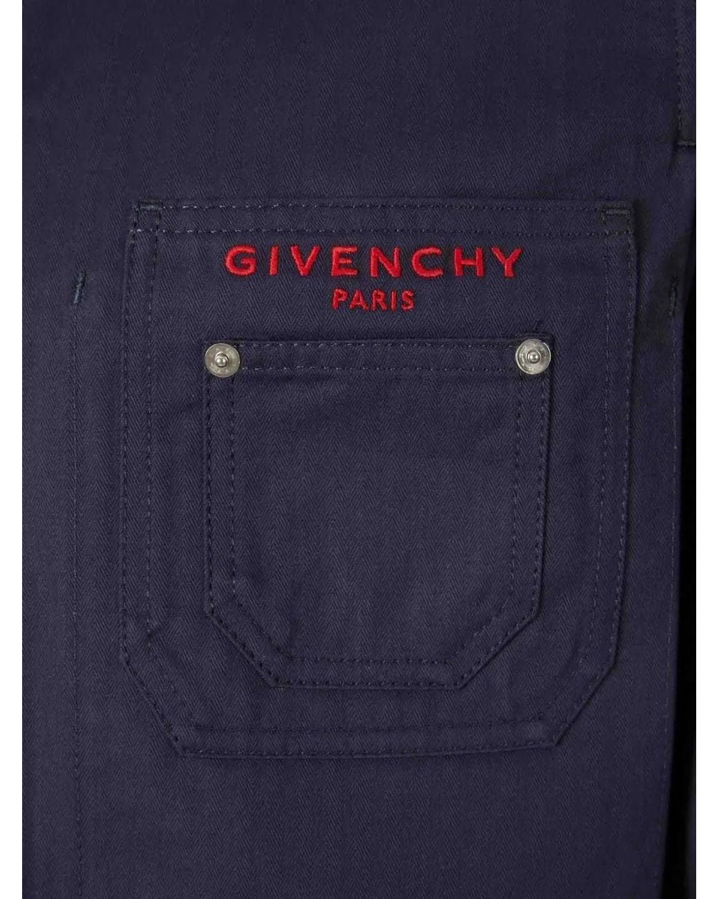 Givenchy Blue Couture Seam Jacket for men