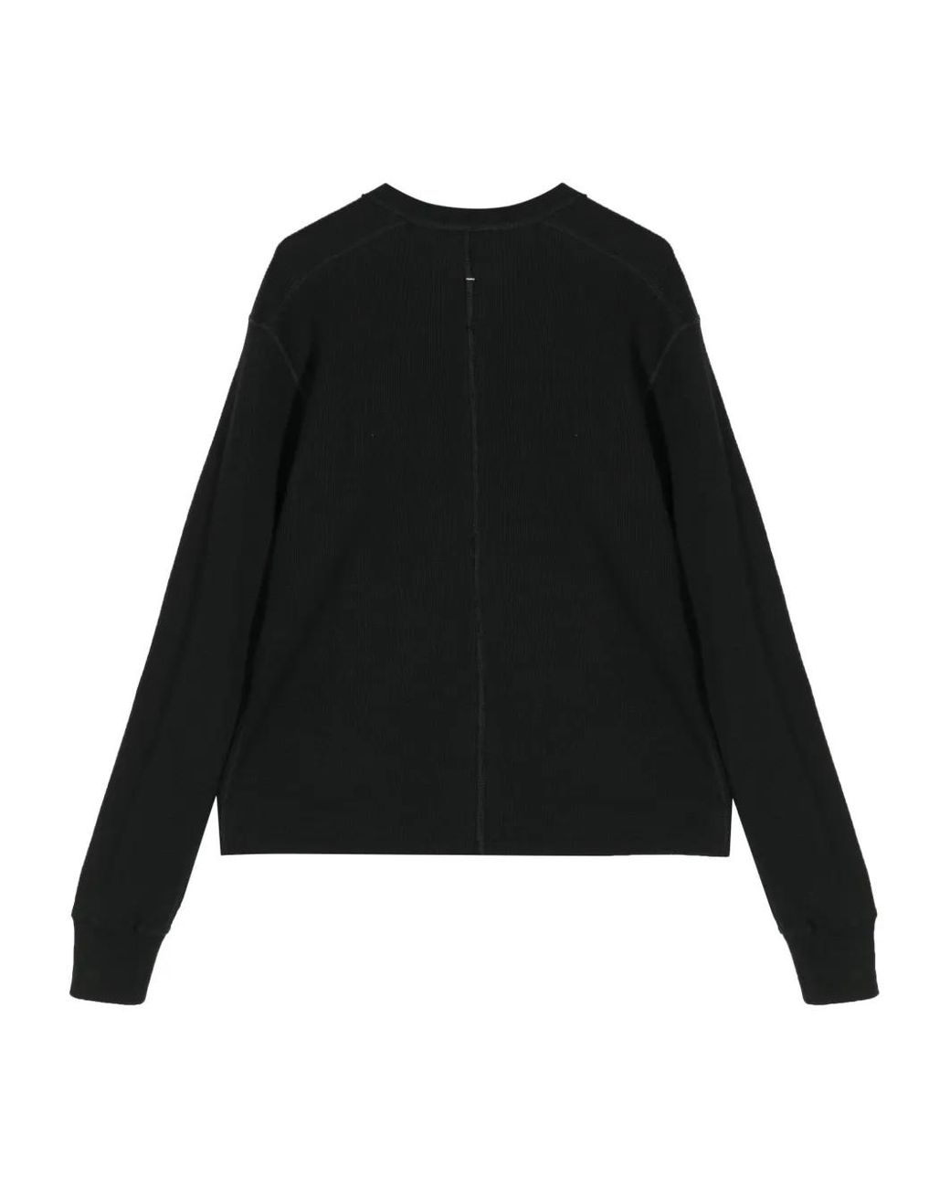 Rag & Bone Black Button-Placket Long-Sleeve T-Shirt for men
