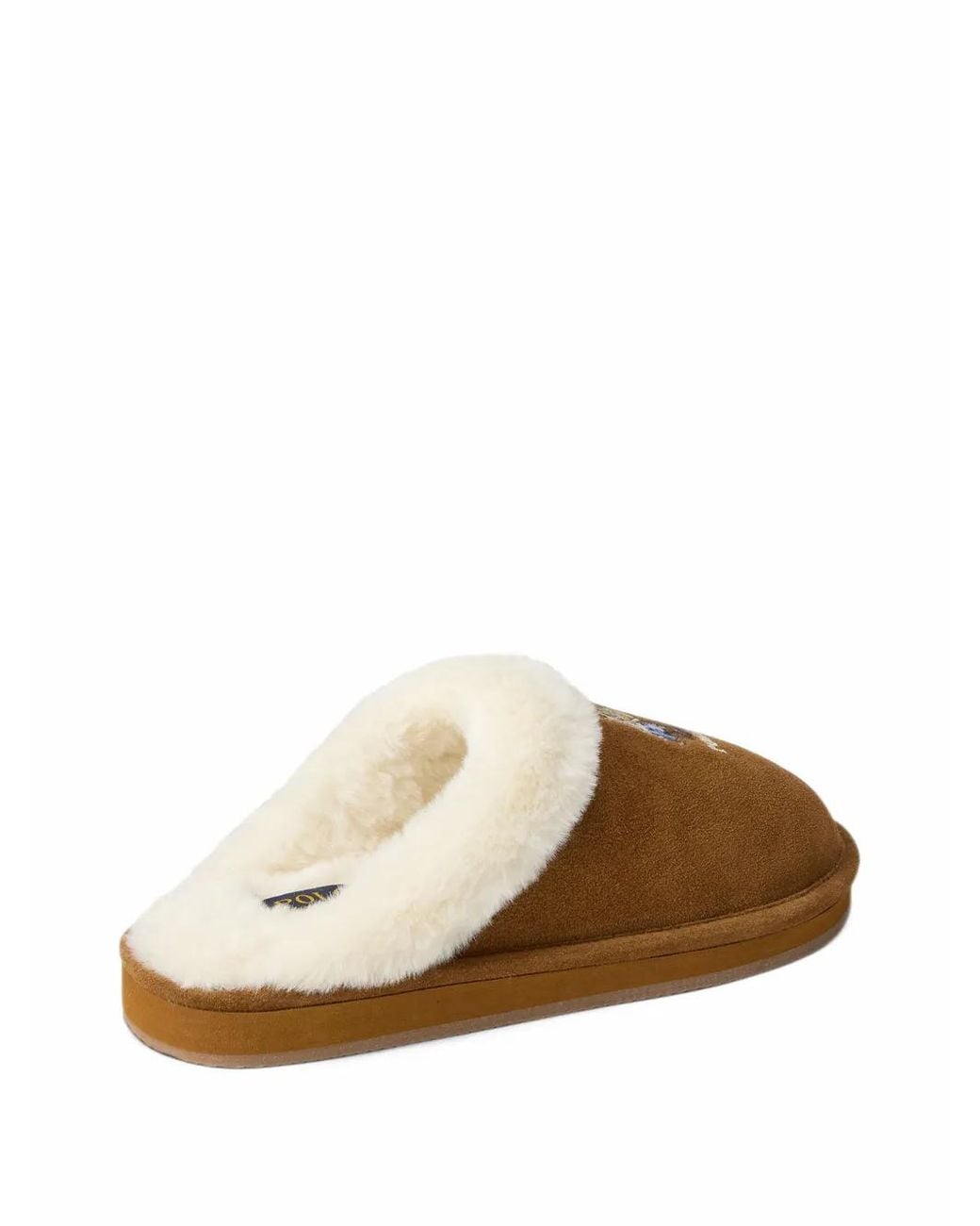 Polo Ralph Lauren Brown Polo Bear Faux-Fur Slippers