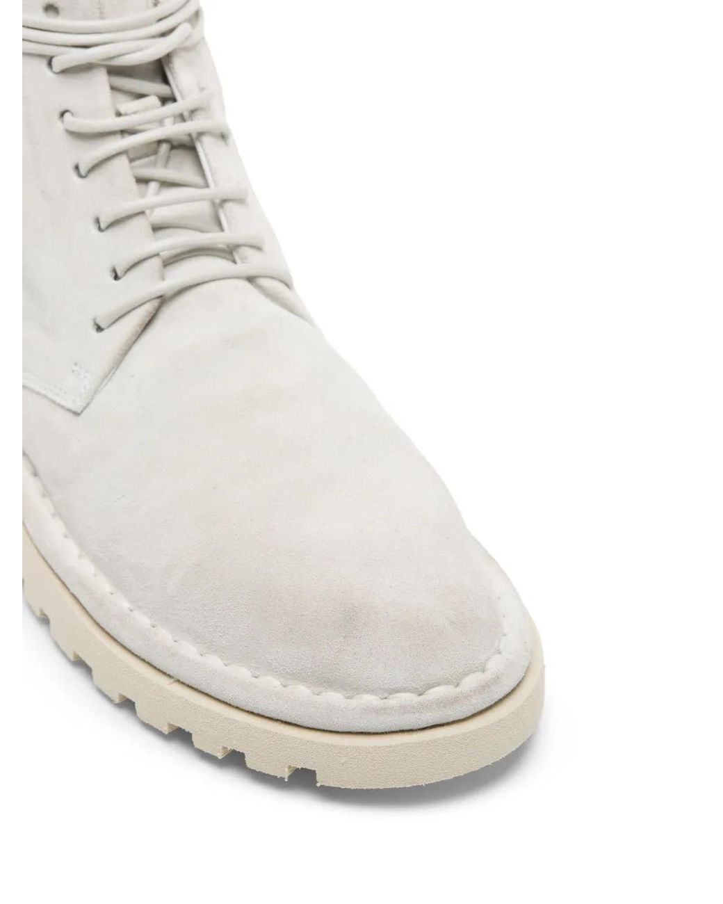 Marsèll White Sancrispa Alta Suede Boots