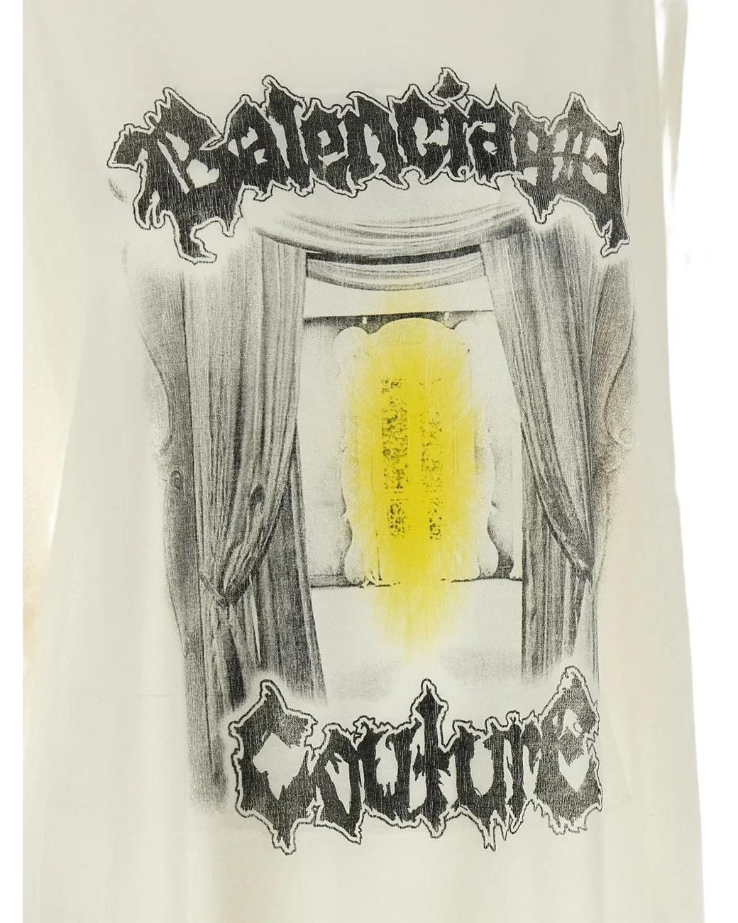 Balenciaga White 'shaped Salon De Couture' T-shirt