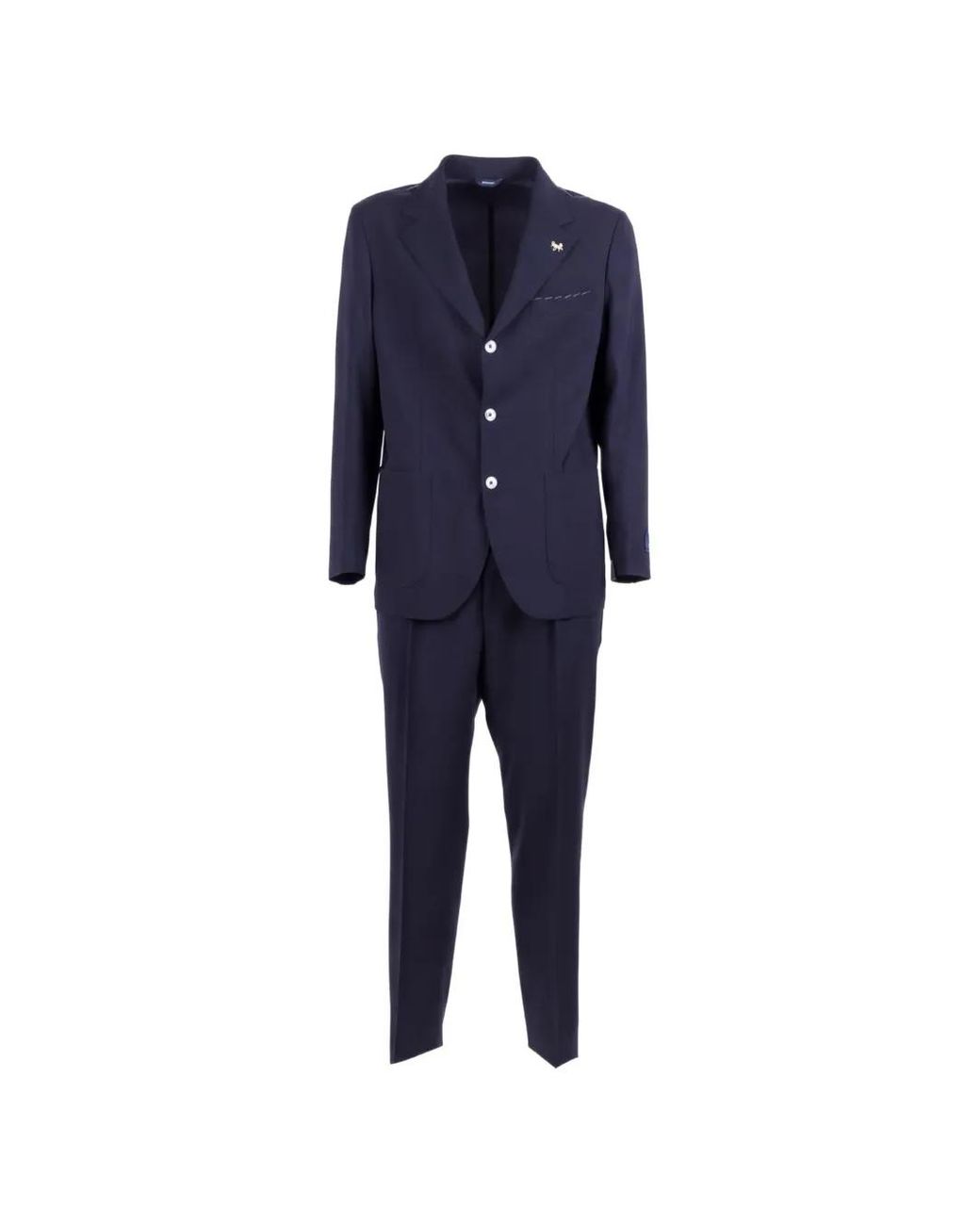 Tombolini Blue Zero Gravity Single-Breasted Wool Suit for men