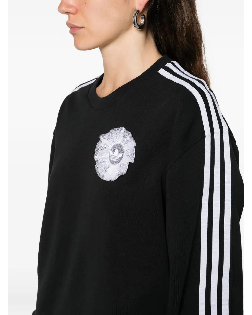 Adidas Black Originals Lace Branding Crew Sweatshirt