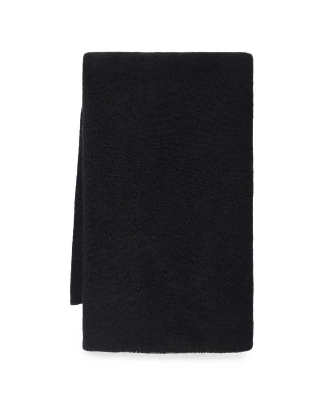 EMERSON RENALDI Black Fine-Knit Cashmere Scarf
