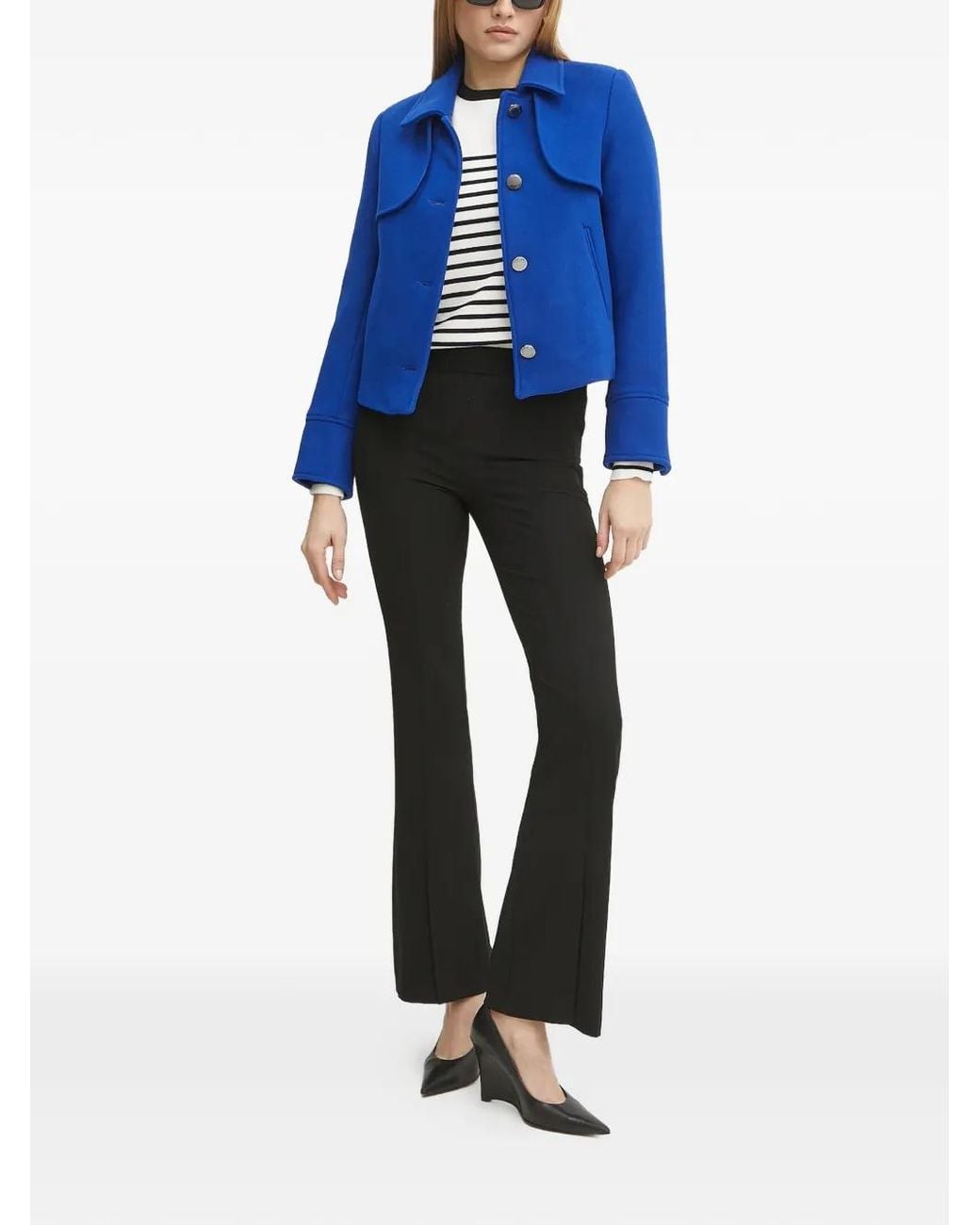 Morgan Blue Button Front Jacket