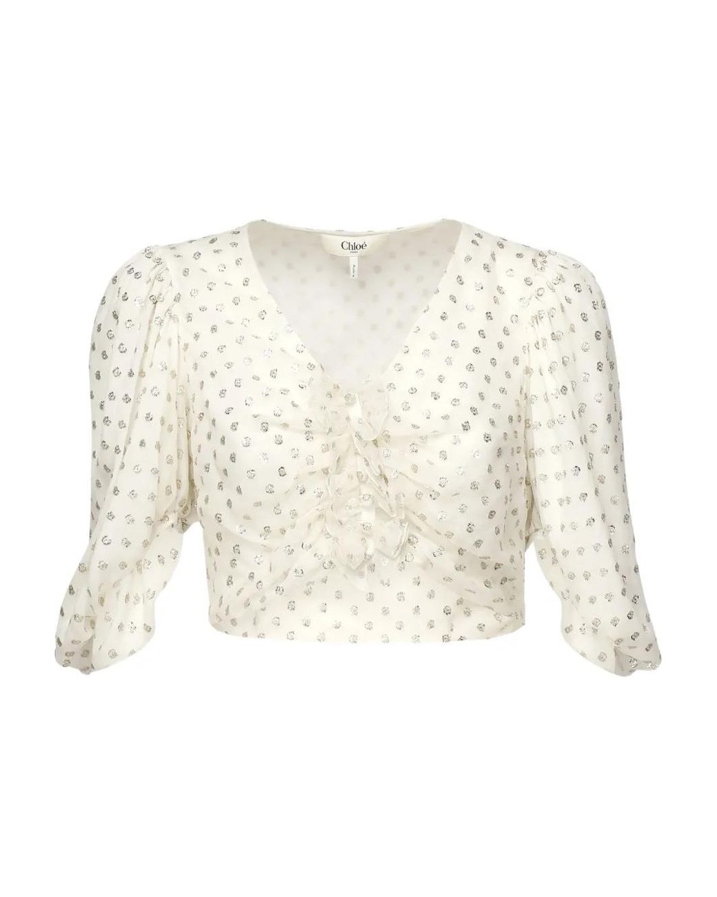 Chloé Zijden Top in het White