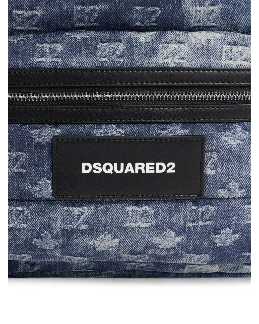 Zaino D2 Con Monogramma di DSquared² in Blue da Uomo