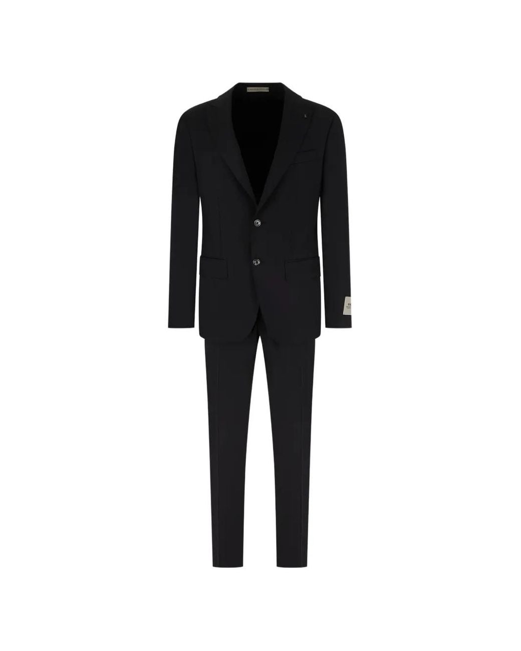 Corneliani Black Single-Breasted Suit for men