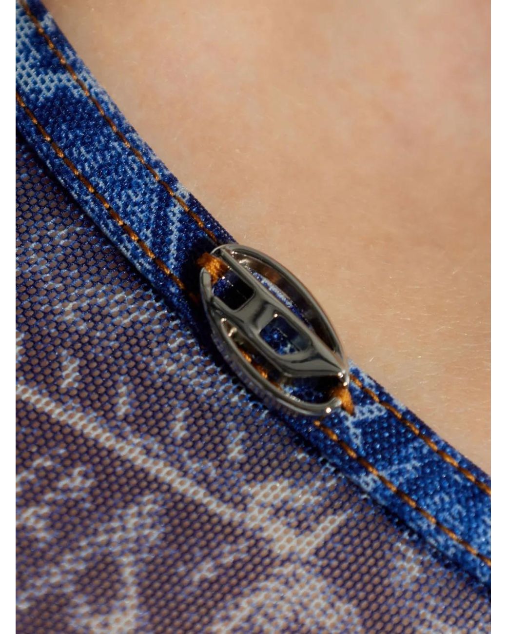 DIESEL Blue Printed T-Shirt