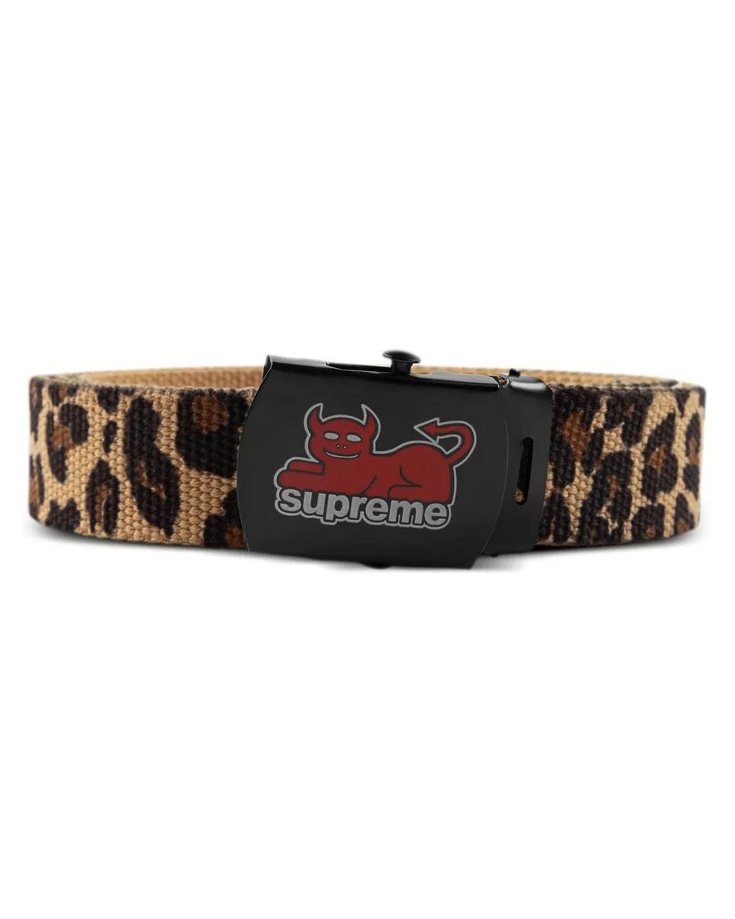 Supreme Brown X Toy Machine Webbing Belt for men