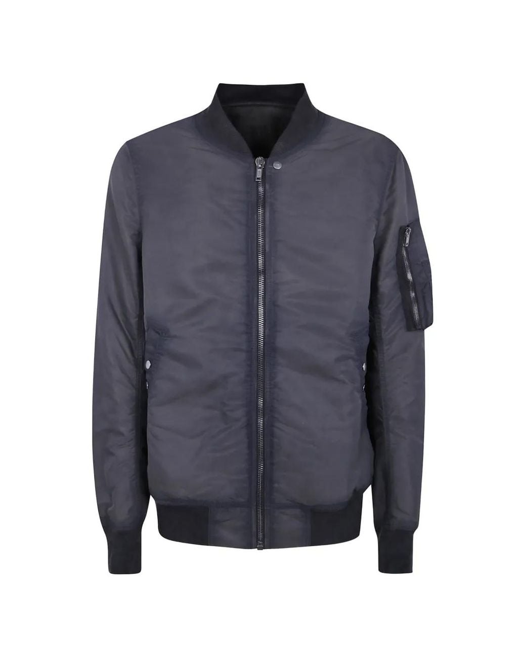 Rick Owens Blue Zip-Fastening Bomber Jacket for men