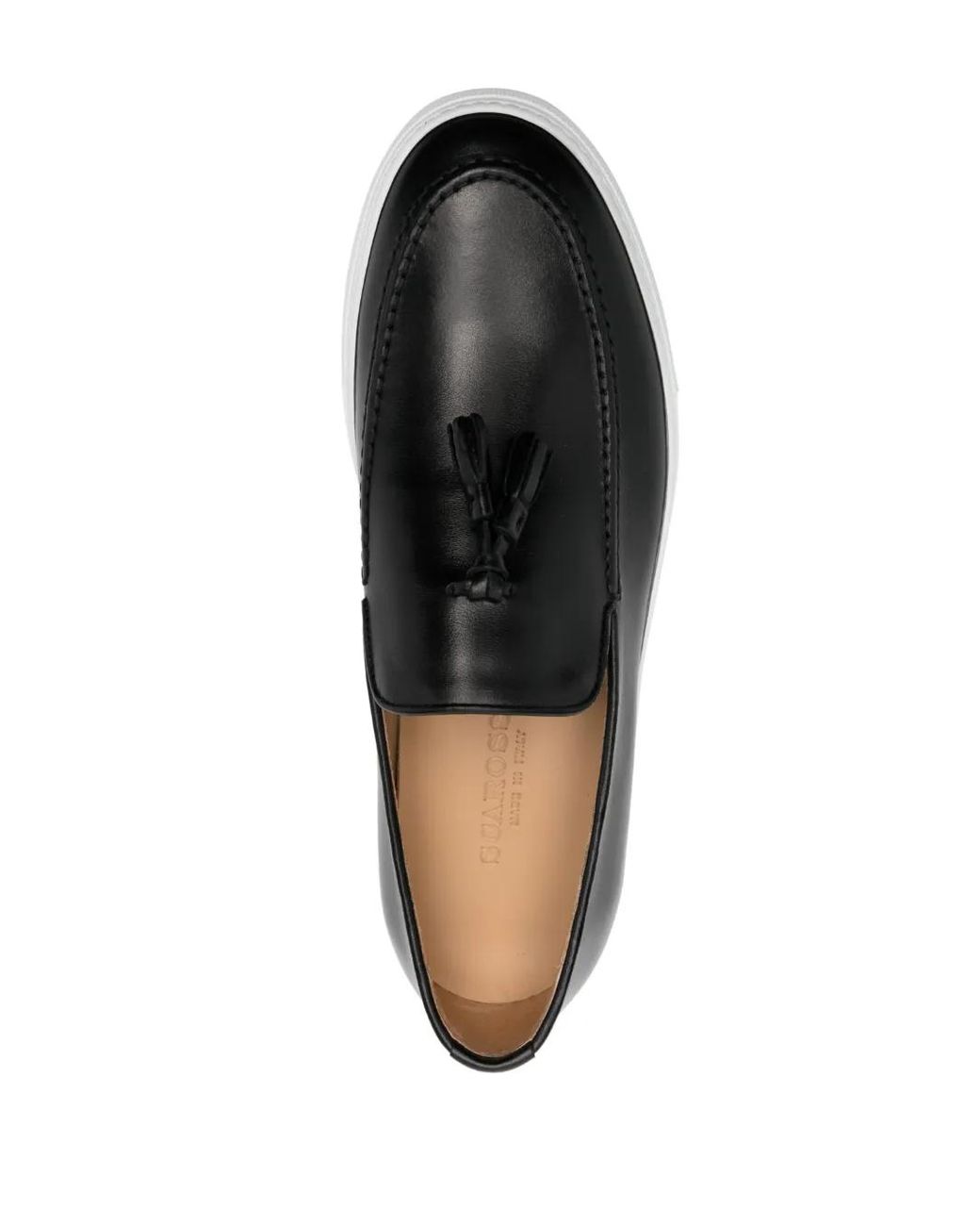 Scarosso Black Amadeo Leather Sneakers for men