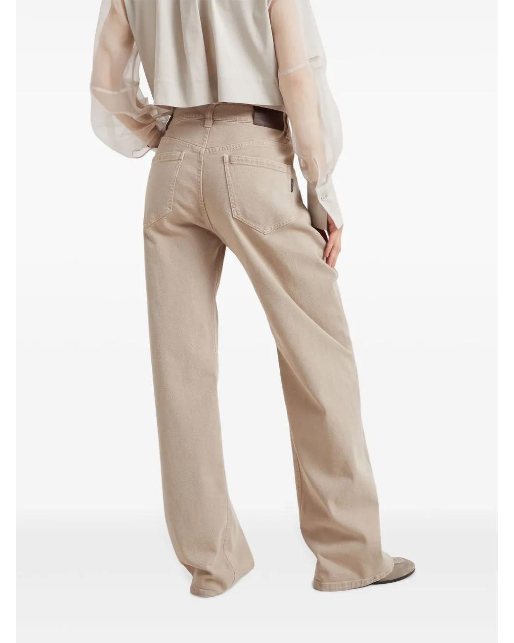 Brunello Cucinelli Natural Straight-Leg Jeans