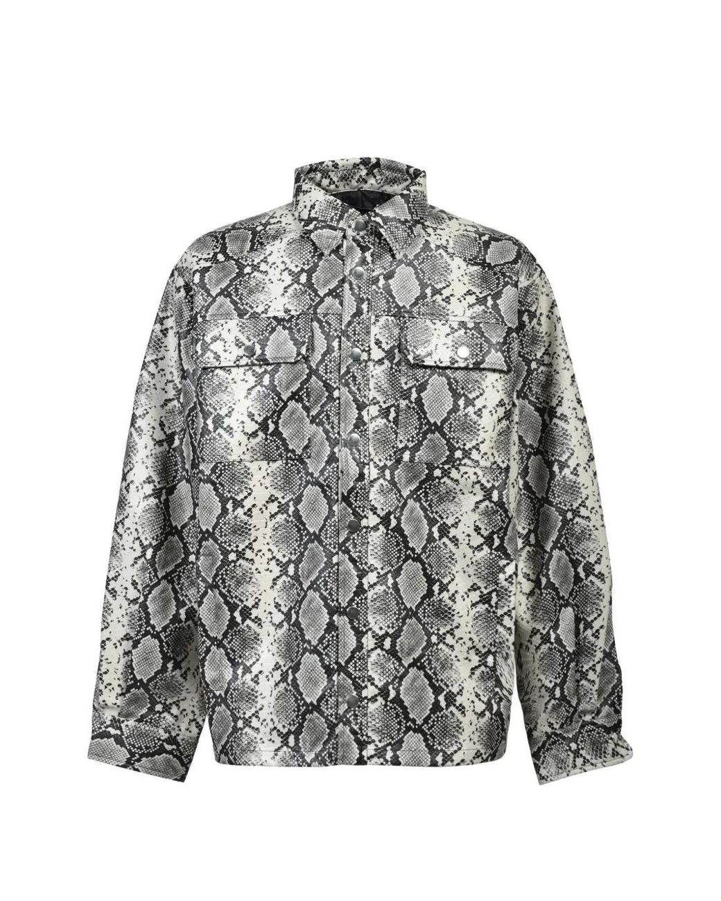 BREATH Hemd Mit Python-Print in Gray für Herren